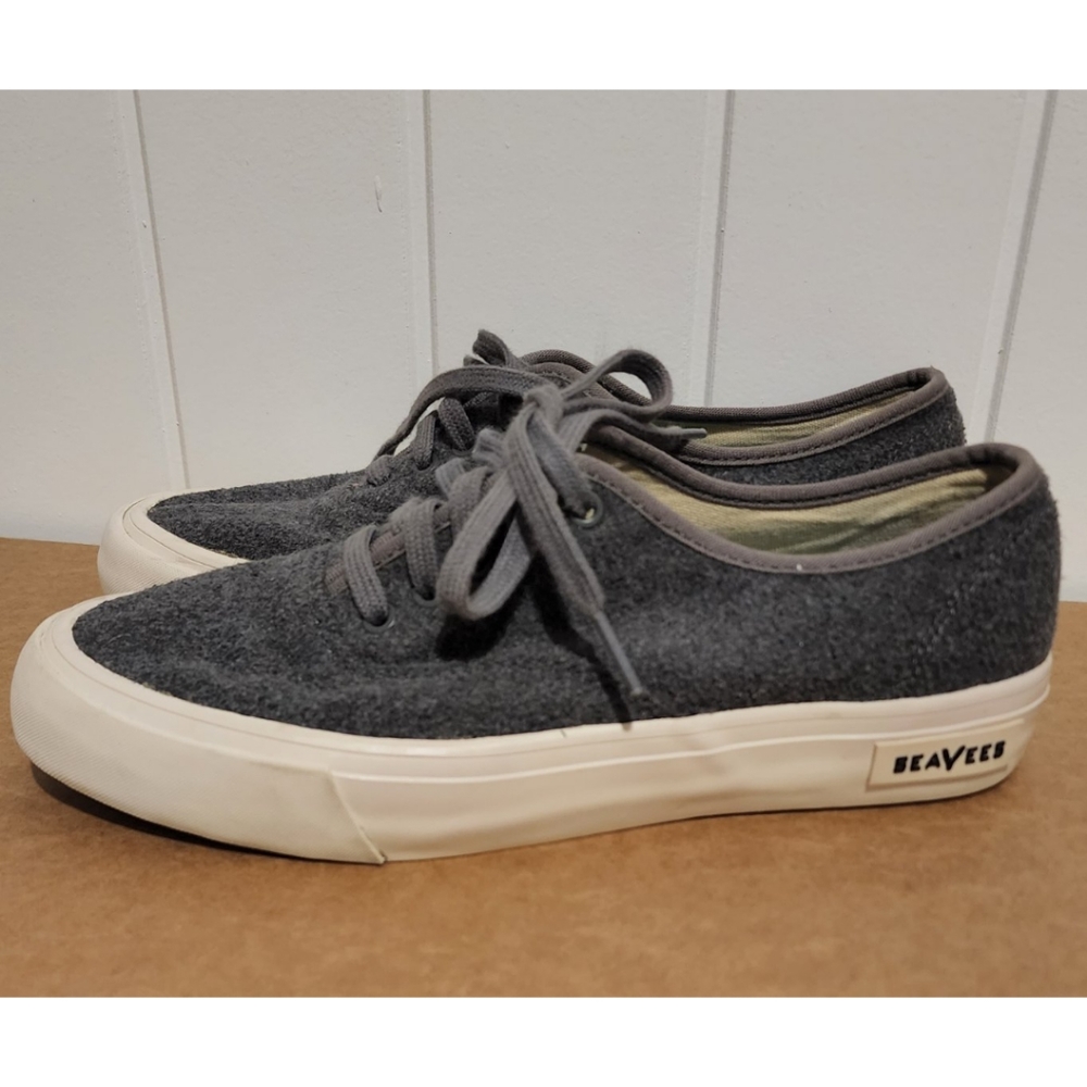 SeaVees Gray Wool Low-Top Sneakers